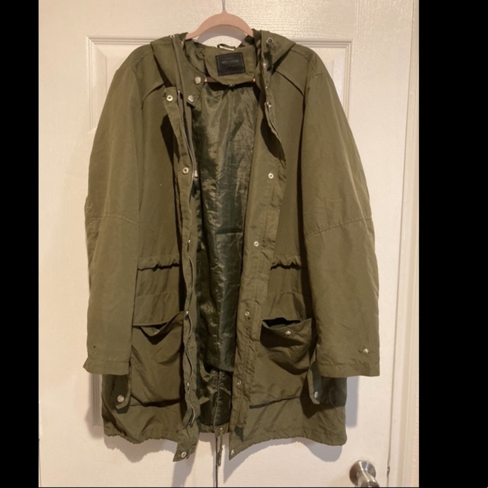 Miss London - Army Green Utility Jacket 2X